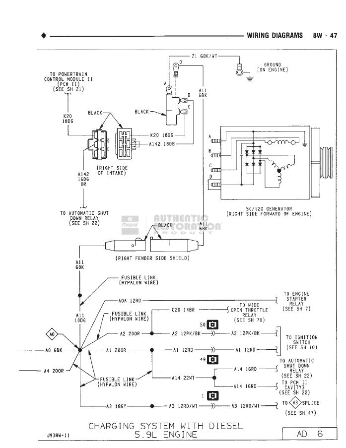 engine compartment wiring diagrams - Dodge Diesel - Diesel ... 1950 chrysler wiring diagram 