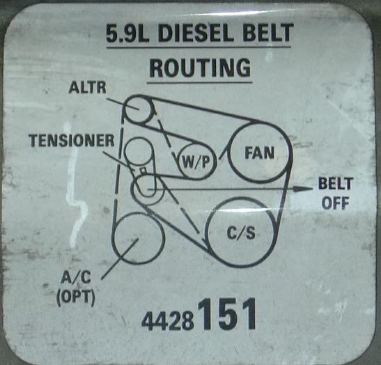 2013 dodge 2500 diesel belt diagram