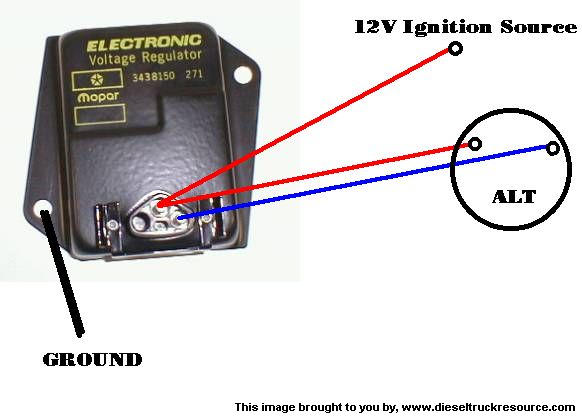 Alternator External Voltage Regulator Wiring Diagram from www.dieseltruckresource.com